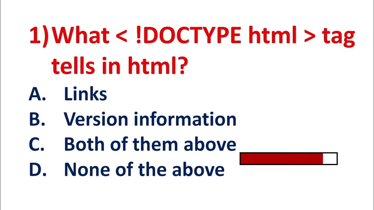 HTML MCQ Questions with Answers || Test Your HTML knowledge - YouTube