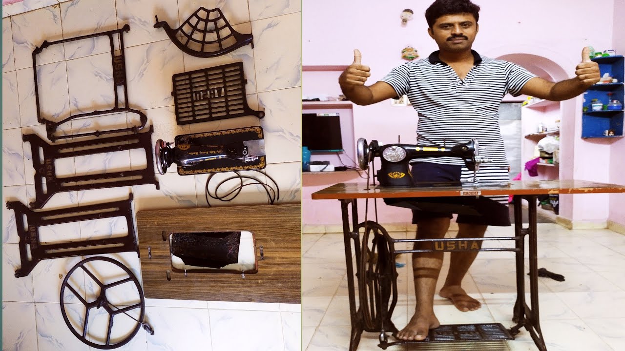 Tailoring machine Fitting/manual sewing machine Fitting tamil/old