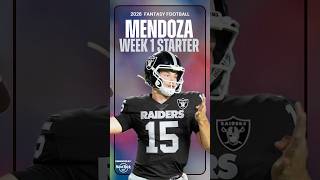 Fernando Mendoza is the Week 1 Starter for the Raiders! | NFL Draft #shorts