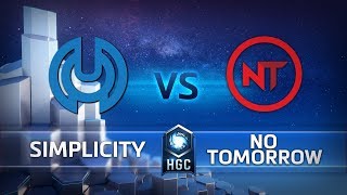 HGC 2018 NA – Phase 2 Week 6 - Simplicity vs. No Tomorrow - Game 1