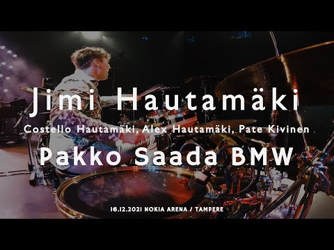 Jimi Hautamäki drumcam 'Pakko Saada BMW' / 16.12.2021 Nokia Arena