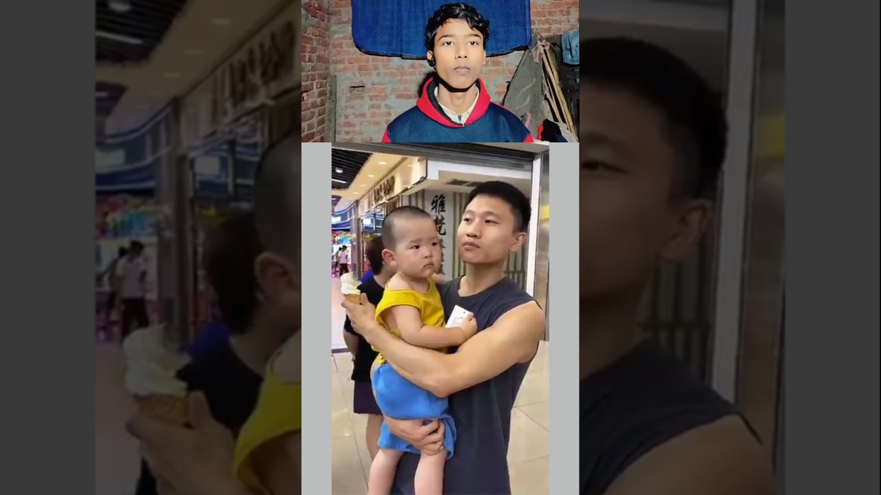 Funny Dad caught aught sneaking ice Cream Behind His son Back