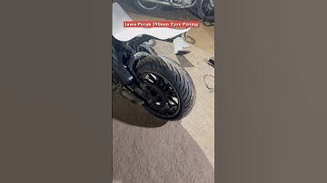 Finally Fit ho Gaya 190mm tyre Jawa Perak me ✅ | #ytshorts #shorts