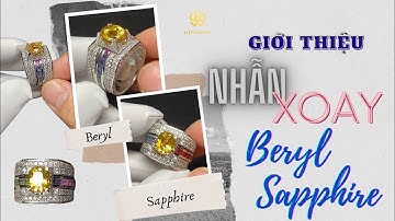 Giới thiệu mẫu nhẫn nam ổ xoay Beryl và Sapphire 7 sắc cầu vồng.