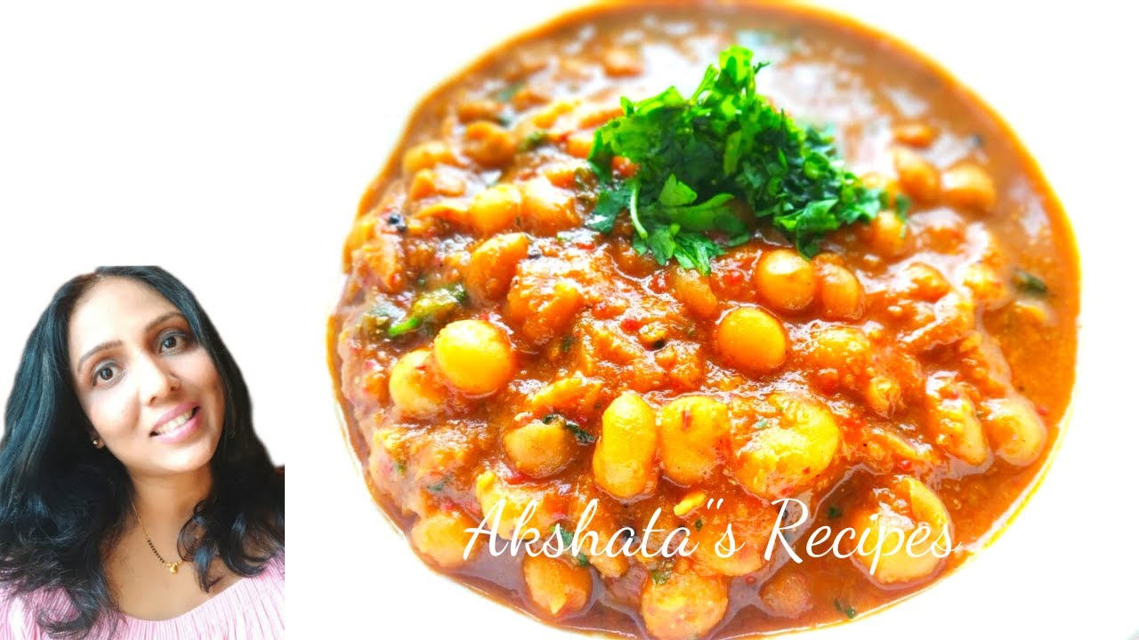 White dried peas in a coconut based gravy from Goa,India