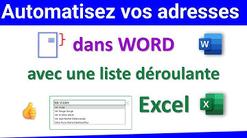 Automatisez vos Adresses dans Word avec à une Liste Déroulante Excel 👍