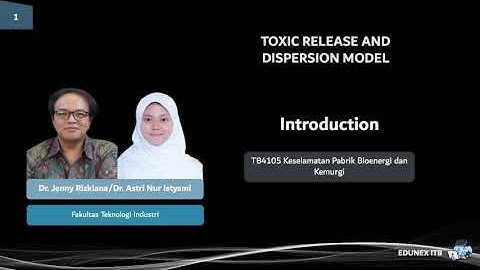 TB4105 Toxic Release & Dispersion Models 1