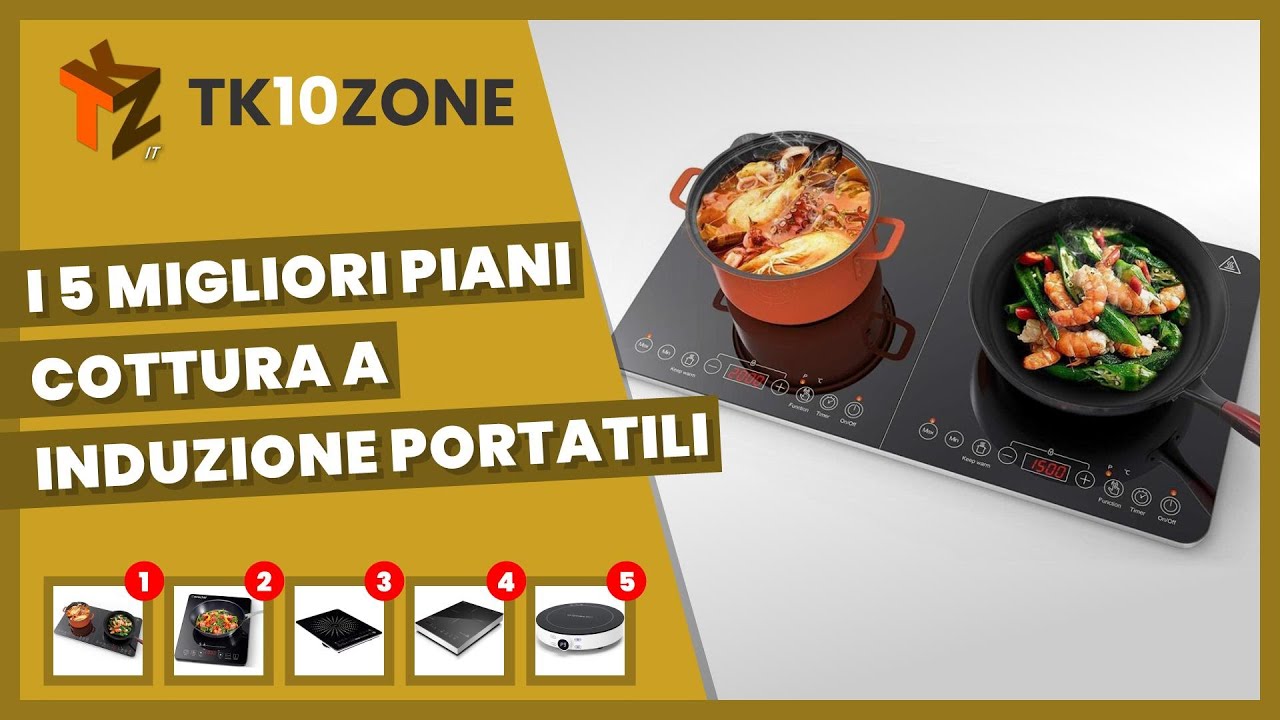 Piano Cottura A Induzione Portatile Denotip 7000W - Doppia Zona In Vetroceramica Con Touch E Timer