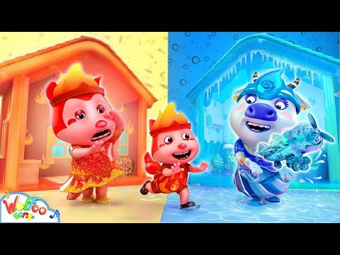 Baby Fire Switched Family Water And Fire Family Song Imagine Baby Songs Wolfoo Kids Songs