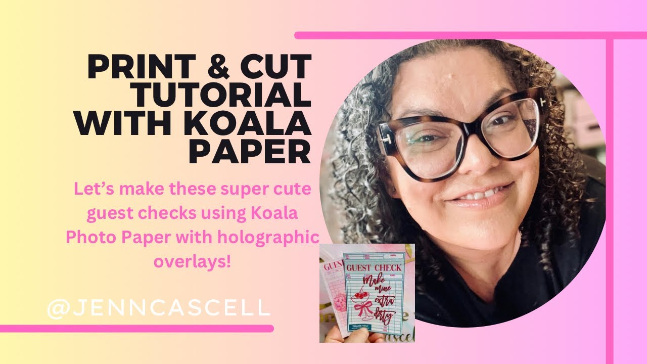 Print & Cut Tutorial DIY Guest Checks with Koala Paper