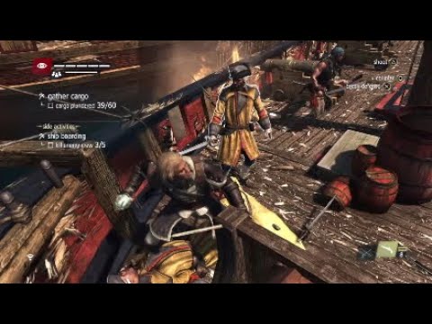 Assassin's Creed Black Flag : 5 Minutes Of Brutal Combat And Funny Moments