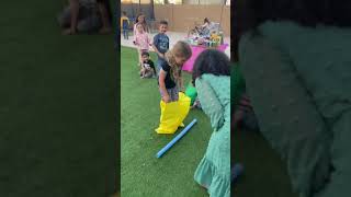 Maddy winning at sack race 2022