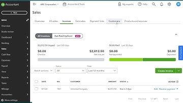 How to Record a Payment on an Invoice in Quickbooks Online - Receive a Payment from a Customer