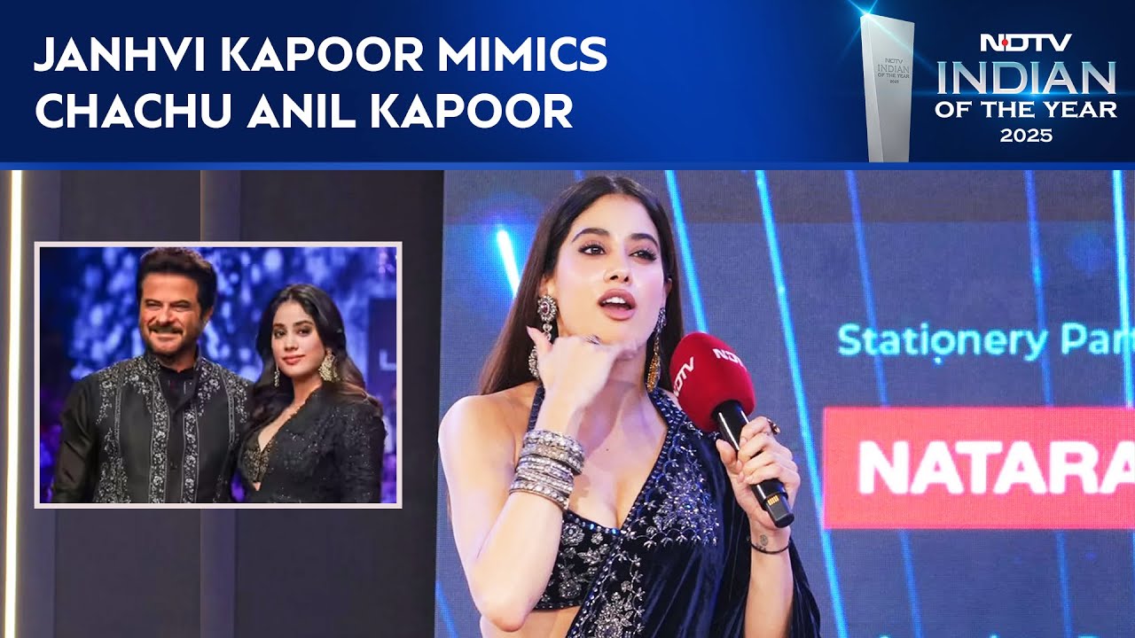 Janhvi Kapoor Mimics Chachu Anil Kapoor At NDTV Indian Of The Year 2025 ...