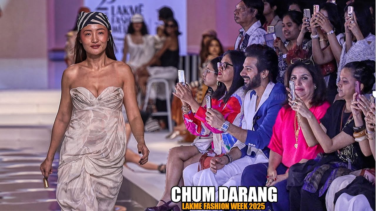 Chum Ramp Walk Chum Darang Shines on the Ramp at Lakmé Fashion Week 2025 - YouTube