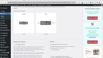 How to Replace a PDF on a WordPress website using the "Enable Media Replace" plugin