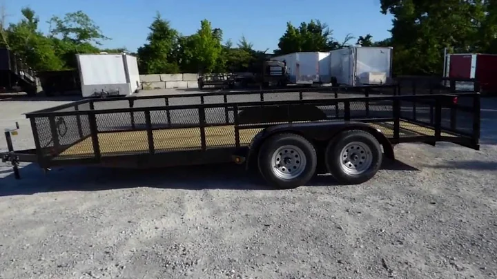 6.4 x 18 Dovetail Utility Trailer With 2 FT Mesh Sides