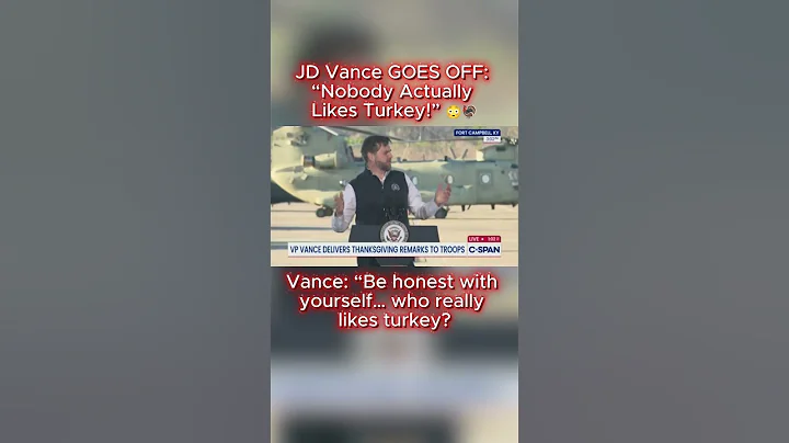 JD Vance GOES OFF: “Nobody Actually Likes Turkey!” 😳🦃 #JDVance #Thanksgiving