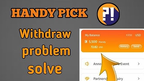 handy pick withdraw problem solve . handy pick withdraw problem . handy pick withdraw