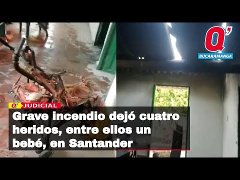 Incendio en una casa en Santander deja una bebé y tres adultos quemados