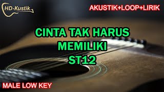 CINTA TAK HARUS MEMILIKI - ST12 | KARAOKE AKUSTIK LOOP LIRIK | MALE LOW KEY