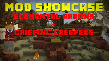 Minecraft Mod Showcasee - 1.3.1 - Elemental Arrows + Griefing Creepers (HD)