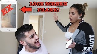 ANOTHER GIRL (MY EX) AS MY LOCK SCREEN PRANK ON GIRLFRIEND!!!