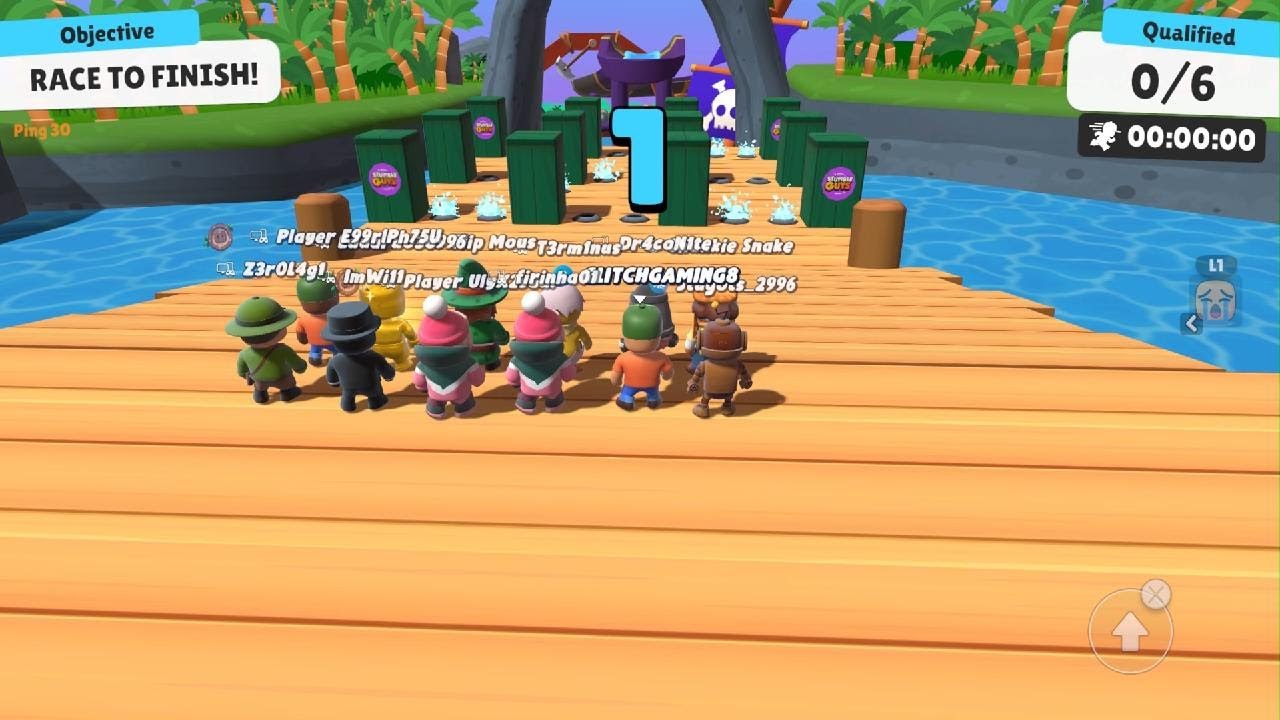 Playing stumble guys