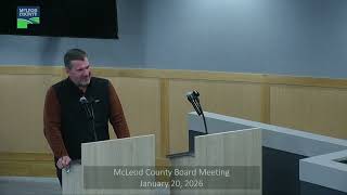 McLeod County Board Meeting January 20th, 2026