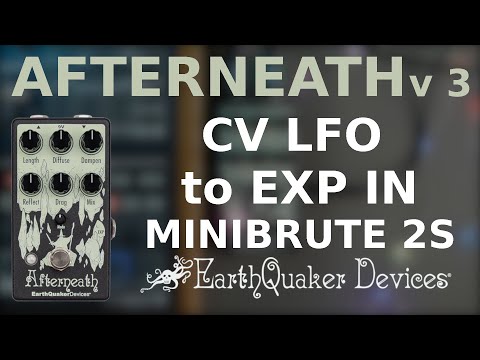 HYPER COOL ! Eathquaker Devices' Afterneath V3   LFO to EXPRESSION IN with MiniBrute 2S
