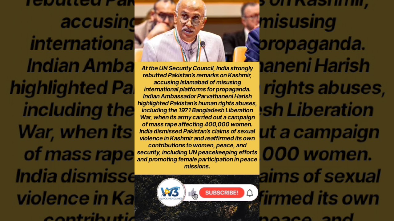 India Hits Back at Pakistan at UN: “400,000 Women Victims of 1971 Mass Rape”