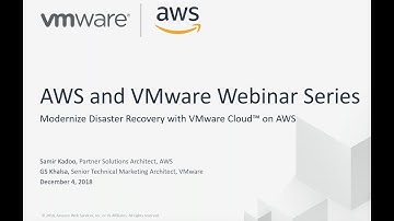Modernize Disaster Recovery with VMware Cloud on AWS