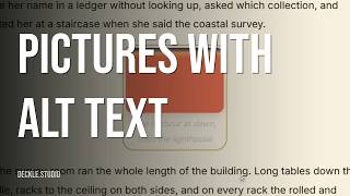 How to add images with captions and alt text to a book | Deckle