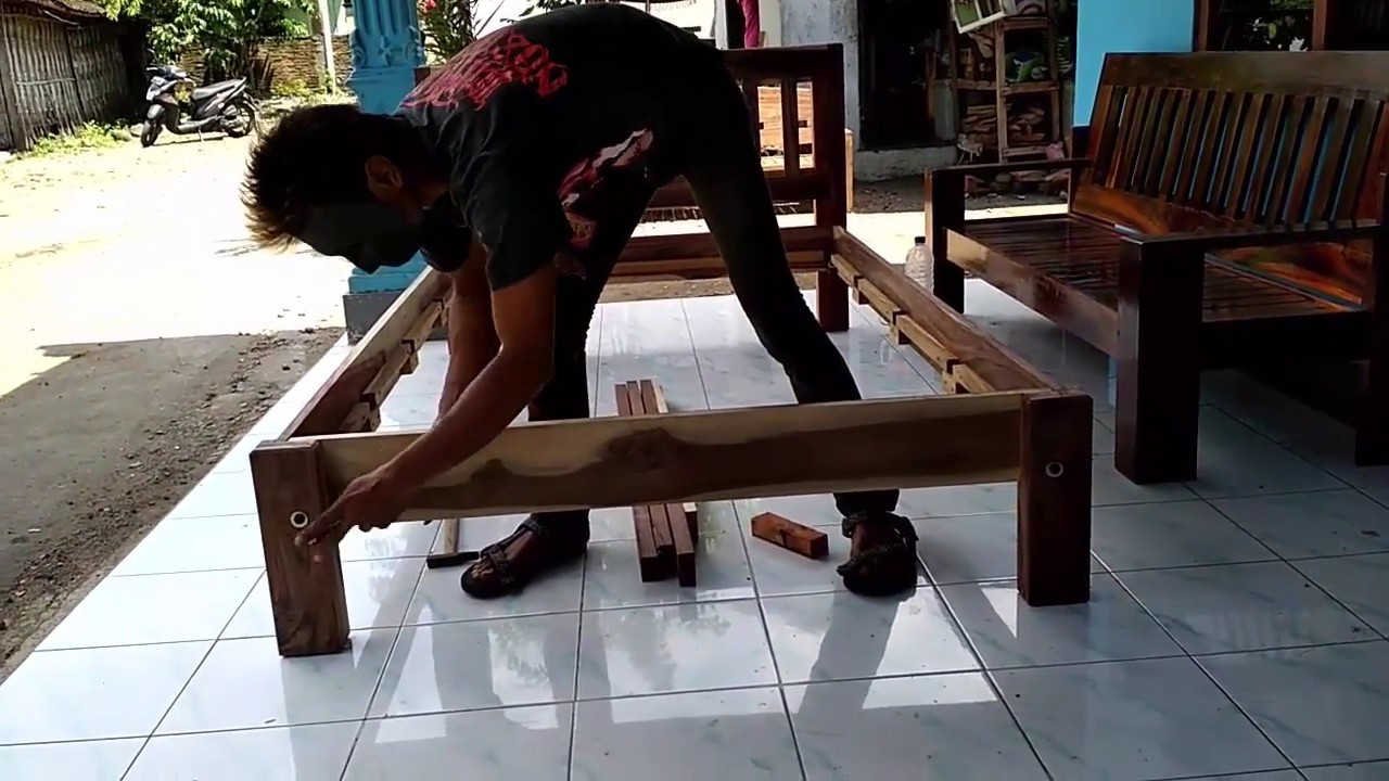 part 2 MEMBUAT TEMPAT TIDUR dari kayu SONO KELING YouTube