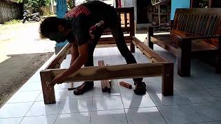 part 2  MEMBUAT TEMPAT TIDUR dari kayu SONO KELING