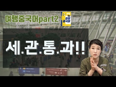 여행중국어 part 2 - 세관통과 필수 중국어 표현