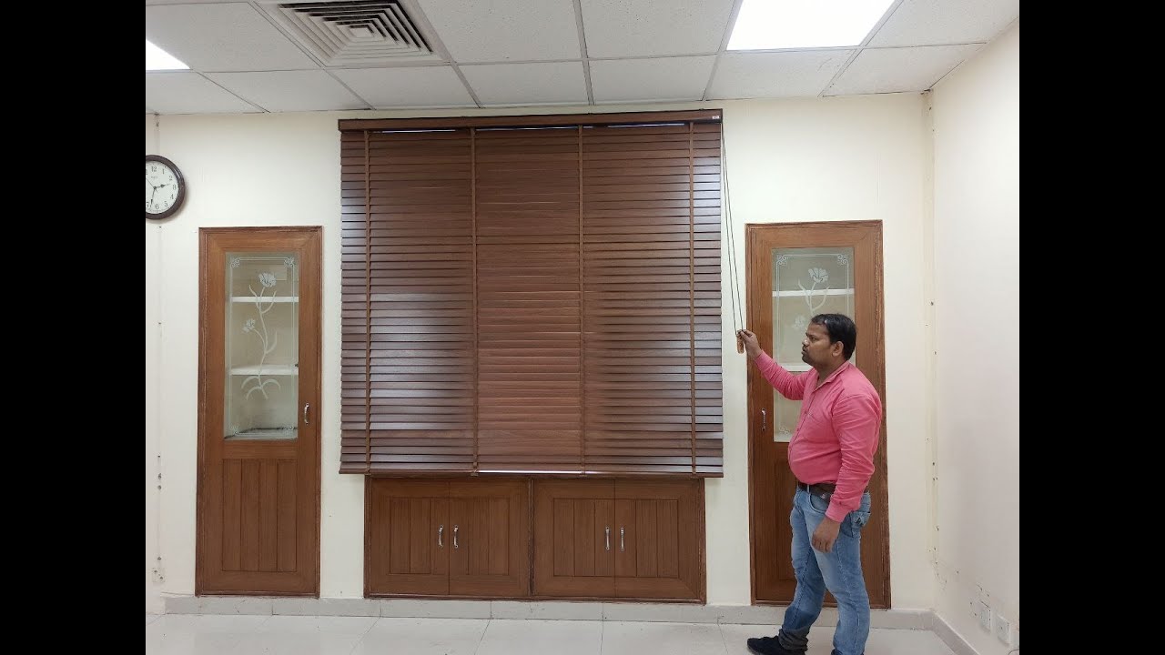 ABS GLASS SAFETY AND SUN CONTROL WORK ON WOODEN BLIND