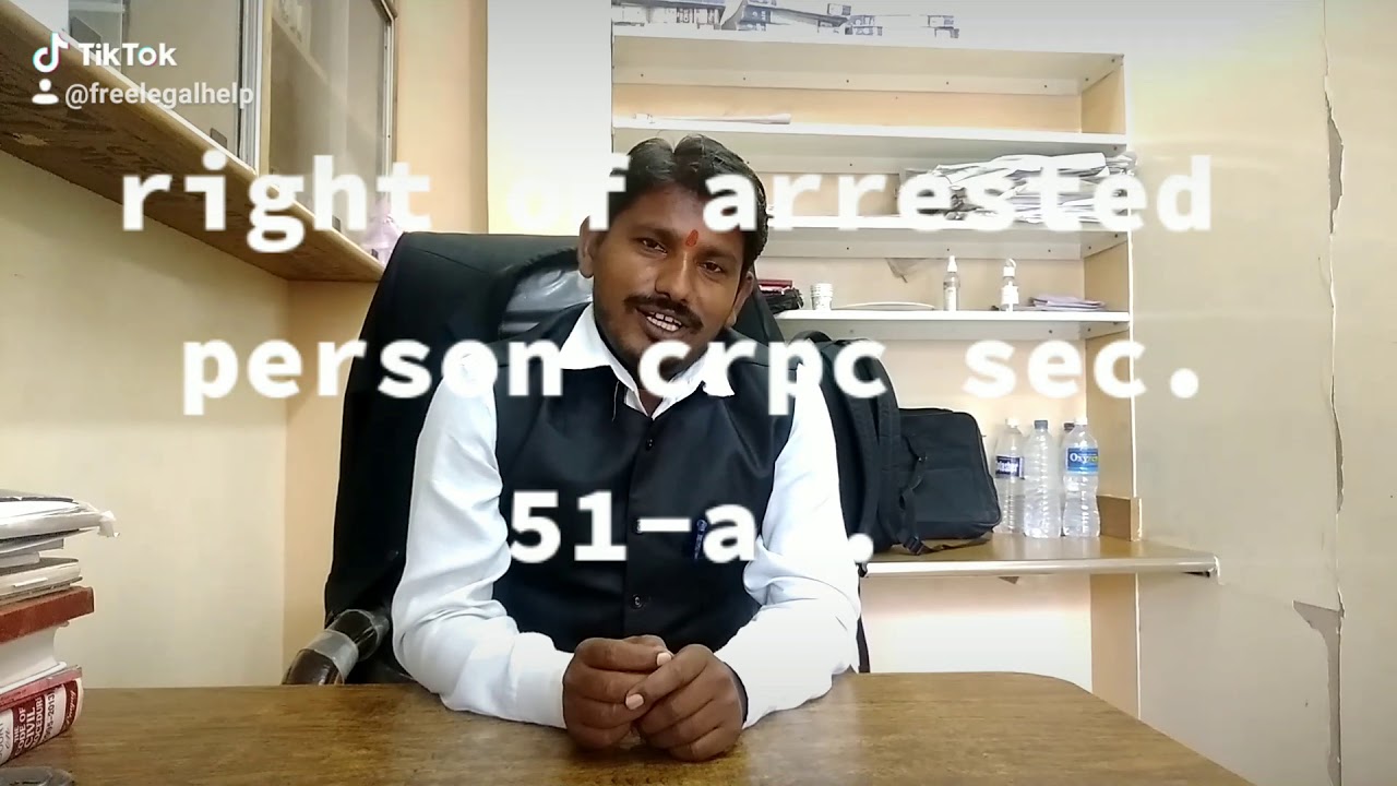 Right of arrested person under crpc sec 50a / 51 - YouTube