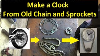 Clock - Made from Old Chain and Sprockets