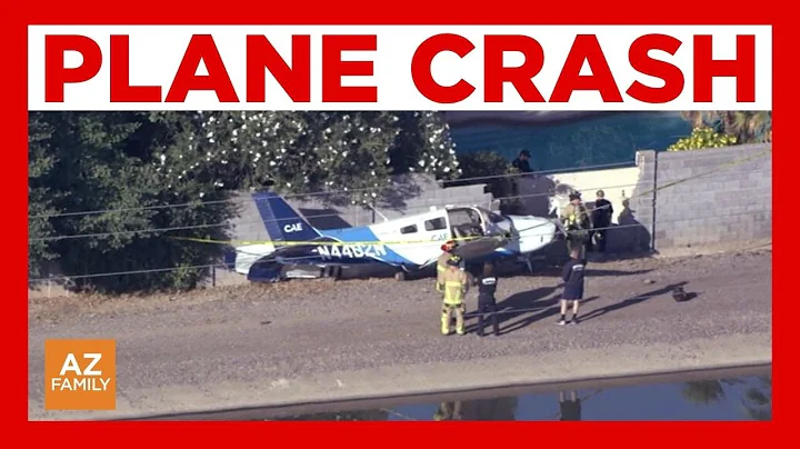 Plane crashes into brick wall near canal in Mesa