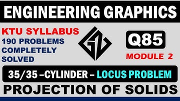 Q85|Engineering Graphics| projection of Solids| KTU Syllabus |BE110/EST110| Graphicszone