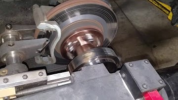 Cutting a Brake Disc/Rotor with an On-Car Lathe Machine