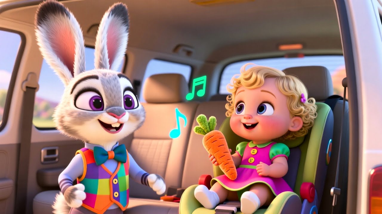 Bunny’s Learning Ride 🚗🎶 Fun Educational Song | Learn ABCs & 123s for Kids
