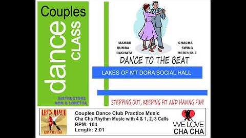 Cha Cha Rhythm Practice Music  with 4 & 1, 2, 3 Voice Over