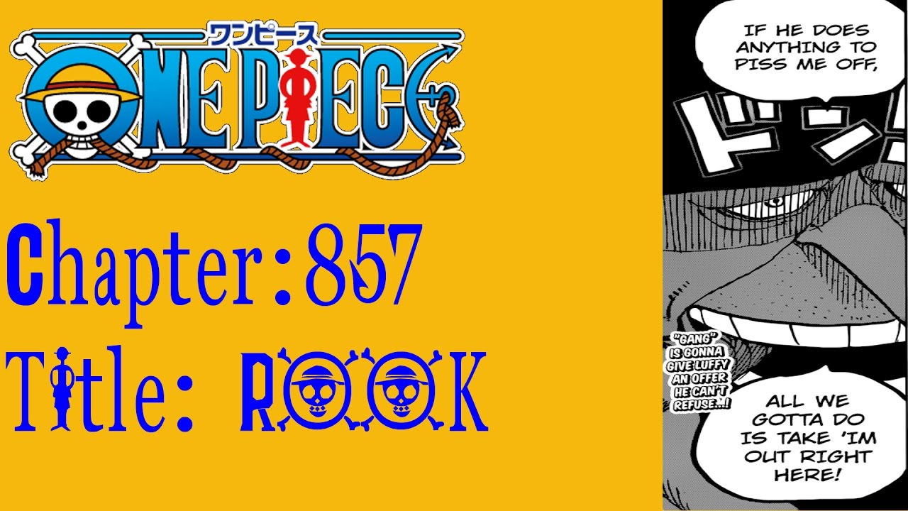 One Piece (ワンピース) Chapter 857 Review a new alliance - YouTube