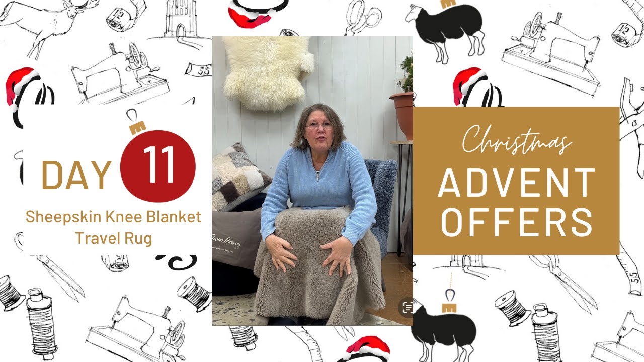 Sheepskin Knee Blankets, Bed Throws, Travel Rugs = multiple uses reduced to just £75 for Advent.