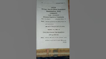 Business Regulatory Framework B.Com 3rd Semester 2024-25 Veer Bahadur Singh Purvanchal University