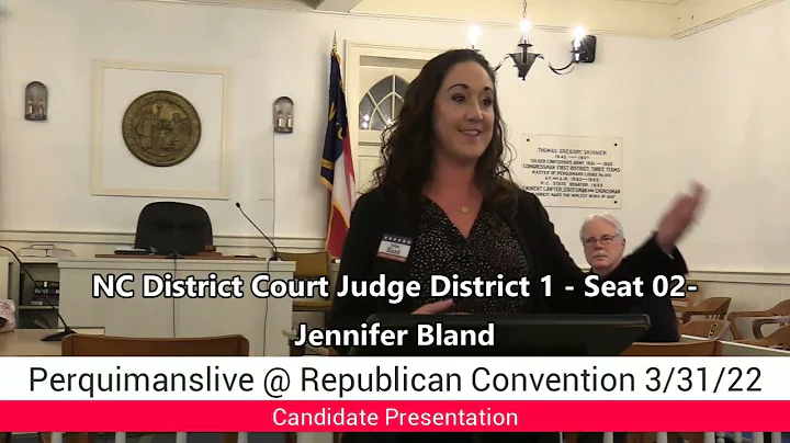 NC District Court Judge - District 1 Seat 2 - Jenn...