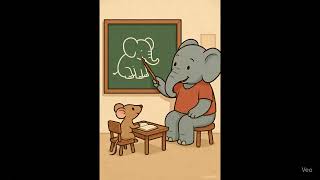 An Elephant Is Teaching A Mouse
