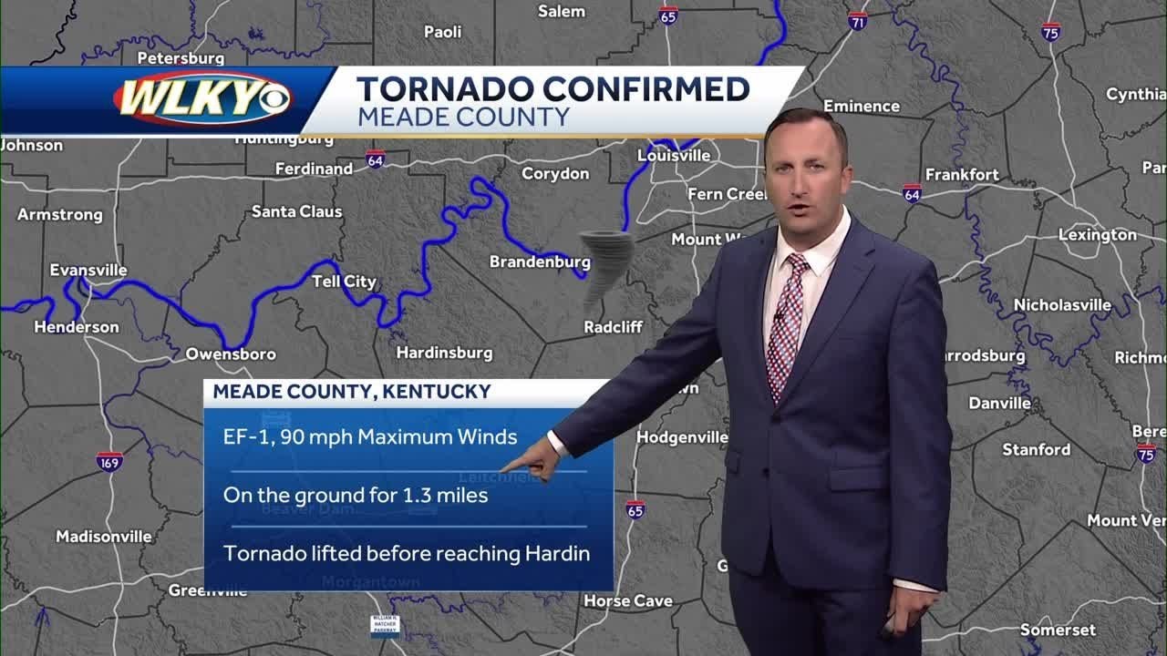 NWS confirms EF-1 tornado with 90 mph winds touched down in Meade ...